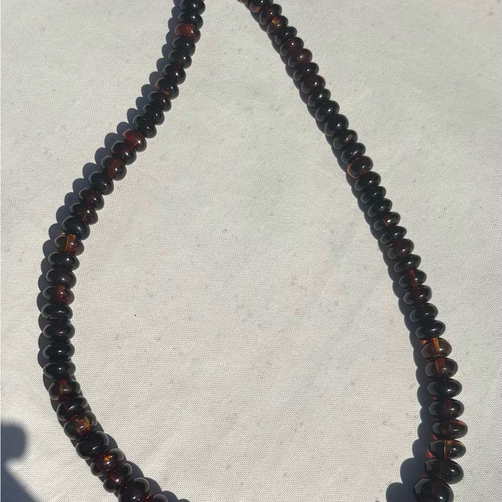 Elegant Dark Amber Necklace